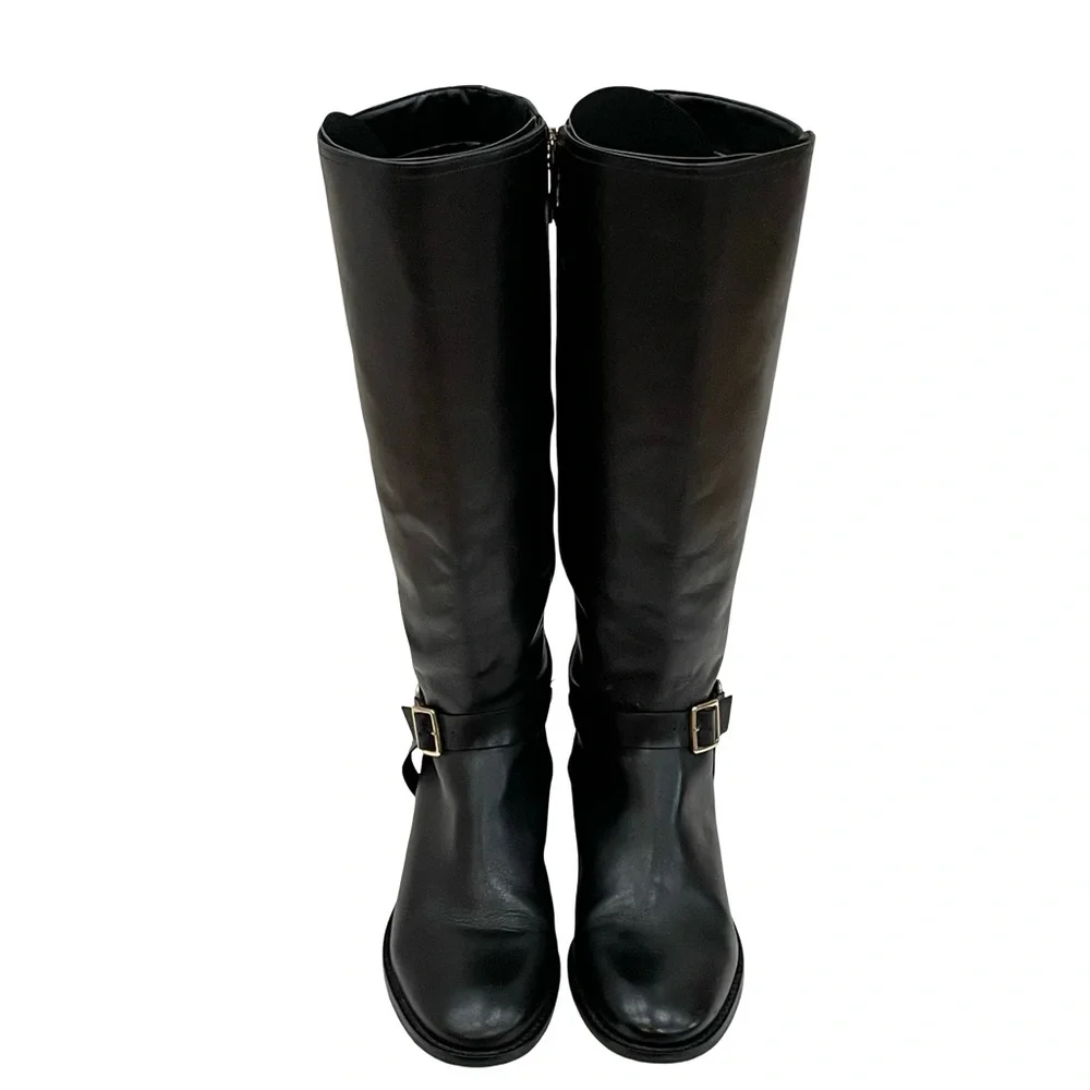 Black Leather Boots, Talbots, Size 8.5